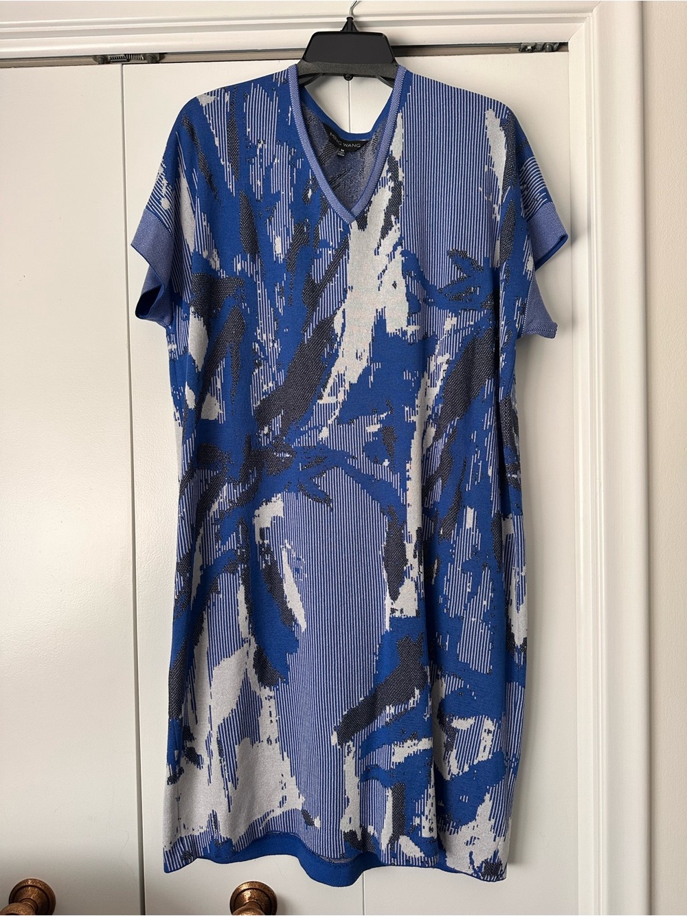 Ming Wang blue abstract dress